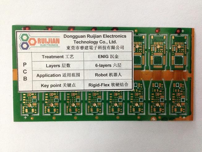 六層線路板PCB,FR-4，沉金工藝，機器人，軟硬結(jié)合，綠油