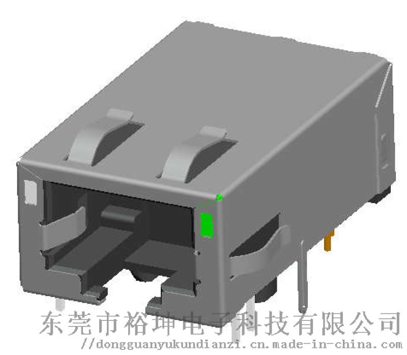 RJ45 1x1長款 10G+POE 帶濾波 連接器