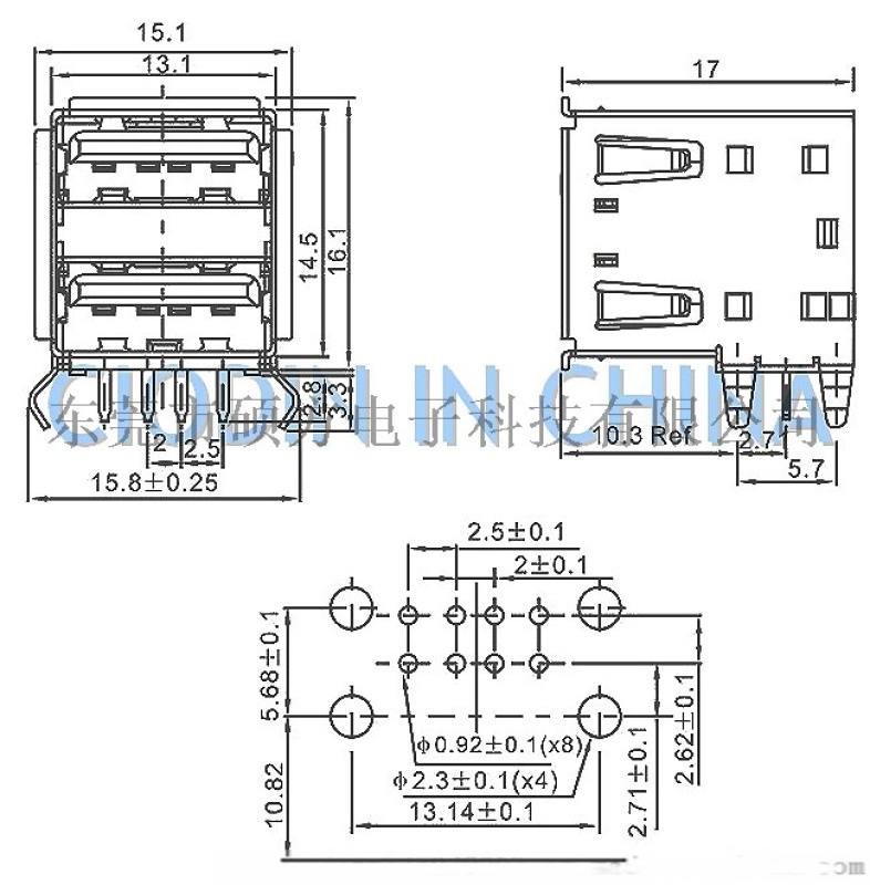 碩方 2.0USB連接器