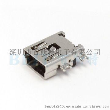 供應(yīng)百斯特JML USB插座MIN USB-5P沉板長體